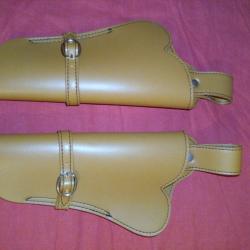 2 -HOLSTER WESTERN SEMI CUIR