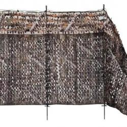 Hutteau camouflage 3D bois bi-matière - 3 piquets 1,5 x 3 m