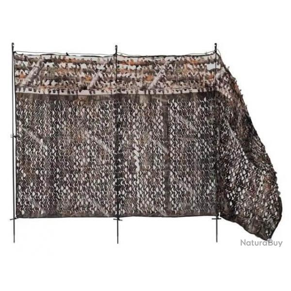 Hutteau camouflage 3D bois bi-matire - 3 piquets 1,5 x 3 m