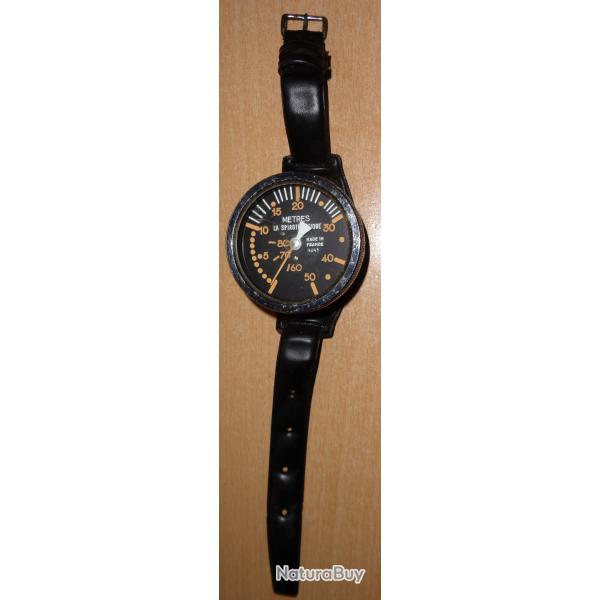 Ancien profondimtre  aiguille de la spirotechnique