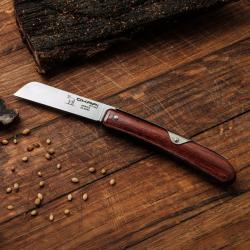 Couteau Okapi Biltong Lame Acier N690 Manche Bois Slip Joint South Africa KO02590