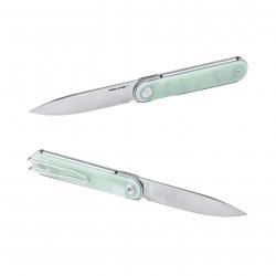 Couteau Real Steel Iris Jade Lame Acier 12C27 Manche G10 Linerlock RS8061BN