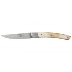 Couteau Le Thiers 1 pièce - Lame 110mm - 1 Mitre inox - Manche Corne Claire