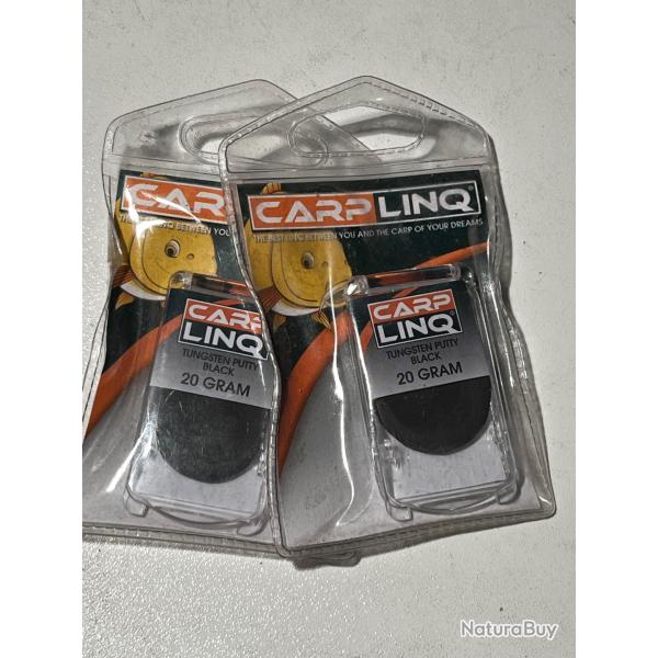 2 x 20 gr PATE tungsten putty black Carplinq pte TUNGSTENE plombe peche carpe