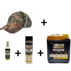 Flash ! Pack Goudron végétal hêtre BLACKBEASTS Bidon 3KG+spray 500ml+spray truffe 100ml + casquette