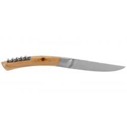 Couteau Coutellerie Chevalerias Le Thiers 2 pièces - Lame 110mm- Manche Genévrier - Tire-bouchon