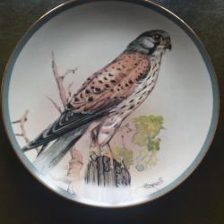 thème les rapaces  assiette céramique