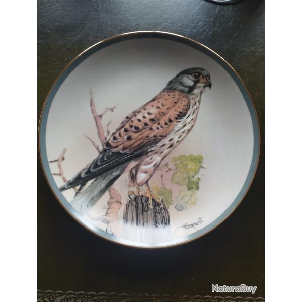 thme les rapaces  assiette cramique