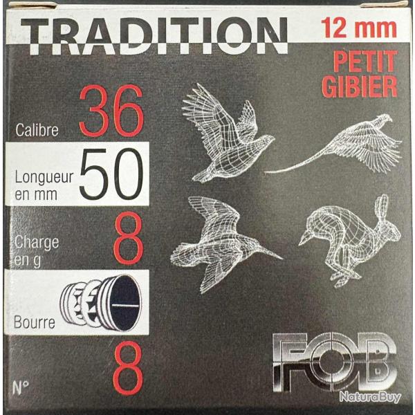 CARTOUCHE FOB tradition 12MM n8 x25