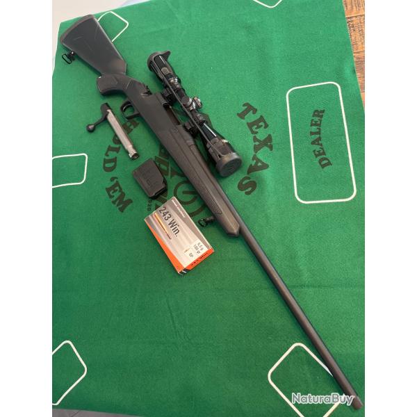 Carabine 243 Winchester XPR  verrou - crosse composite - canon filet - Lunette Bushnell