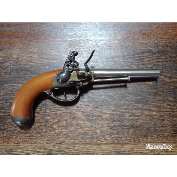 Rplique de pistolet  coffre et  silex de cavalerie ou d'aron 1777 - San-Marco - TBE