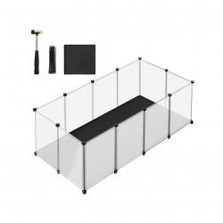 Enclos pour animaux avec plancher et tapis imperméable et amovible parc pour petits animaux pour ha