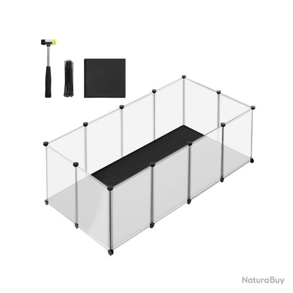 Enclos pour animaux avec plancher et tapis impermable et amovible parc pour petits animaux pour ha