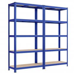 Étagère charge lourde métallique 180 x 90 x 40 cm 5 niveaux charge totale 875 kg (175 kg/niveau) ét