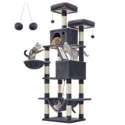 Grand arbre à chat tour de jeu 206 cm gris clair 12_0005987