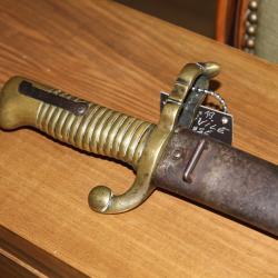 Baionnette chassepot  " CHASSE " double douille