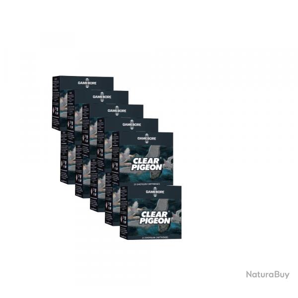 250 CARTOUCHES GAMEBORE CLEAR PIGEON 12/70 32GR BJ (10 BOITES DE 25 MUNITIONS) desto-mun