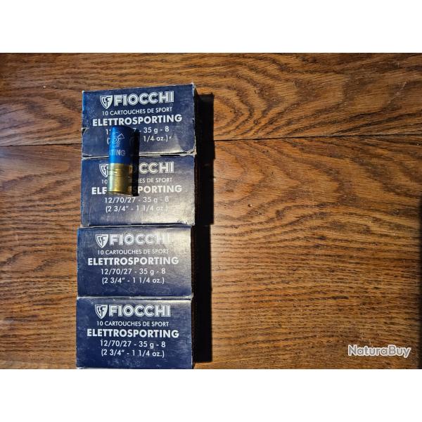 Cartouches Fiocchi elletrosporting 12/70 35g pb8 4 botes de 10