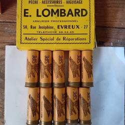 Boîte de10 belles cartouches anciennes cal 12 douilles cartons  "SPIE"(ITALIENNES)
