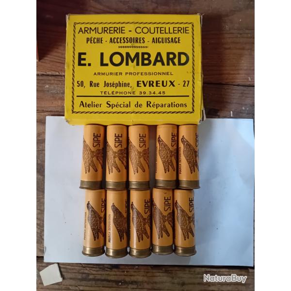 Bote de10 belles cartouches anciennes cal 12 douilles cartons  "SPIE"(ITALIENNES)