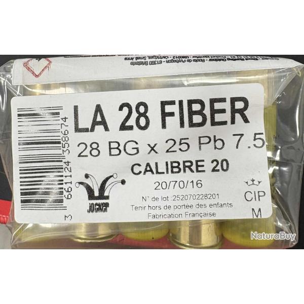 CARTOUCHE JOCKER calibre 20/70 LA28 FIBER bg N7.5 x25