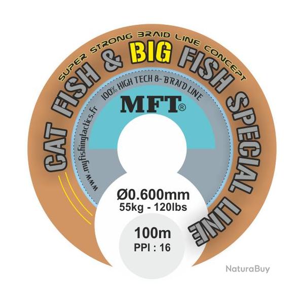 MFT  - Tresse X 8 brins - Cat Fish & Big Fish  0.60mm