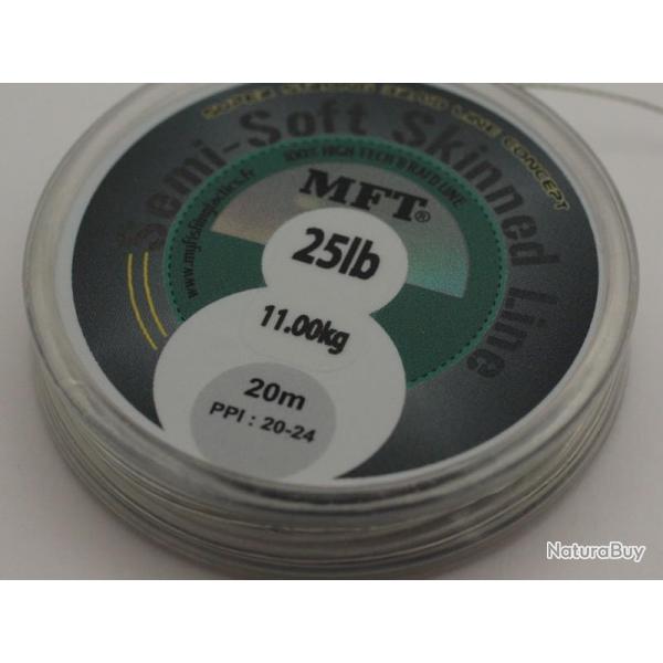 Tresse  bas de ligne - Semi Soft Skin Line - MFT  25lbs