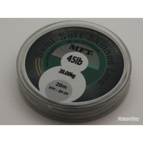 Tresse  bas de ligne - Semi Soft Skin Line - MFT  45lbs