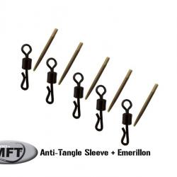 MFT ® - Pack x 5 Anti-Tangle Sleeve + Emerillon ( 40mm )