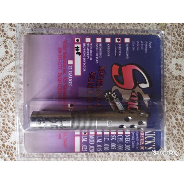 Vends 2 Chokes kicks smoke pour fusil Beretta HP cal 20 1 IM. 025 et 1 Mod. 020
