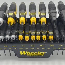 Tournevis d'armuriers (30 pi&egrave;ces) Marque "Wheeler".
