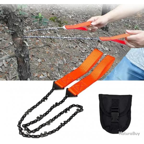Scie  Main Orange - Chane Nordic - Trononneuse Manuelle - Bushcraft, Camping, Jardin