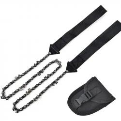 Scie à Main Noire - Chaîne Nordic Noire - Tronçonneuse Manuelle Noire - Bushcraft, Camping, Jardin