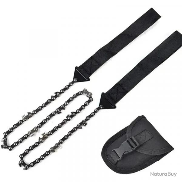 Scie  Main Noire - Chane Nordic Noire - Trononneuse Manuelle Noire - Bushcraft, Camping, Jardin