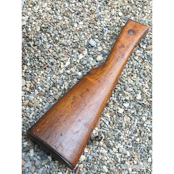 Crosse originale pour fusil Lebel avec plaque de couche, renforts et battant de bretelle