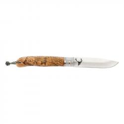 COUTEAU DECALE LADY DEER FOCUS MANCHE OLIVIER LAME 90MM