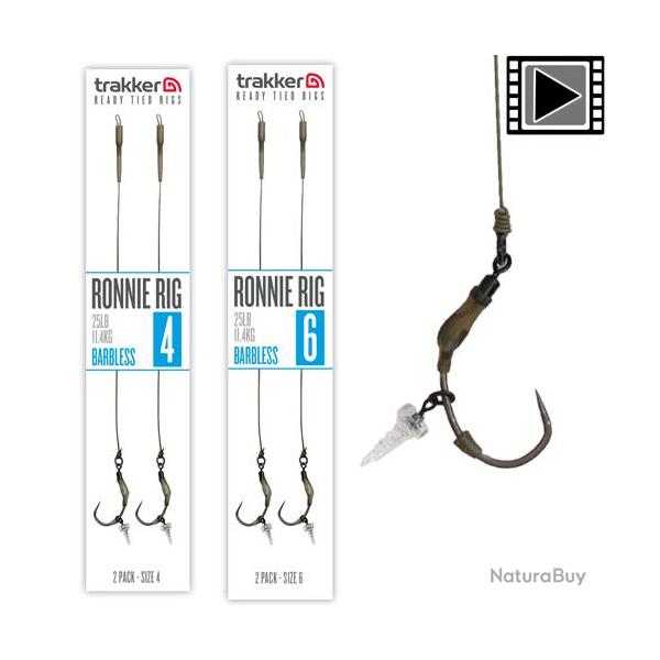 Bas de Ligne Trakker Ronnie Rig Sans Ardillon (par 2) n 6