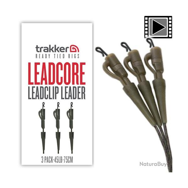 Montage Trakker Leadcore Leadclip Leader 75cm (par 3)