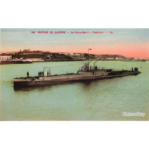 CPA - MARINE DE GUERRE -Le Sous - Marin " Daphn " N1504