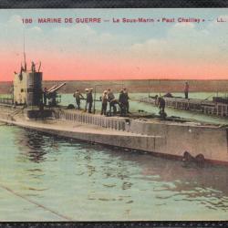 CPA - MARINE DE GUERRE -Le Sous - Marin " Paul Chailley " N°1507