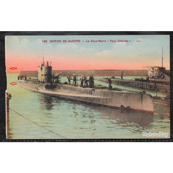 CPA - MARINE DE GUERRE -Le Sous - Marin " Paul Chailley " N1507