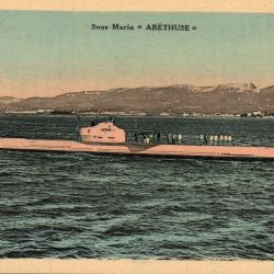 CPA - MARINE DE GUERRE - Sous - Marin " ARETHUSE" N°1512