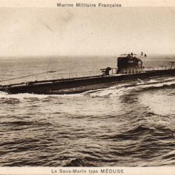 CPA - MARINE DE GUERRE - Sous - Marin " type MEDUSE " N°1514