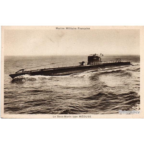 CPA - MARINE DE GUERRE - Sous - Marin " type MEDUSE " N1514