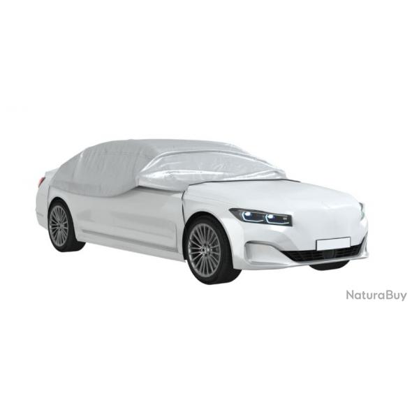 Demi housse de voiture argent L 292x162x64 cm PEVA protection vhicule contre intempries pratique