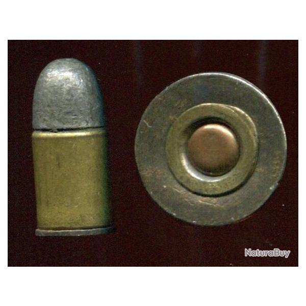 .450 Adams MKI  Mle 1867 - tui en 2 parties : tube laiton et bourrelet acier rapport