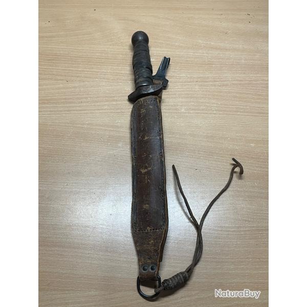 Ancien couteau poignard de combat indo Algrie
