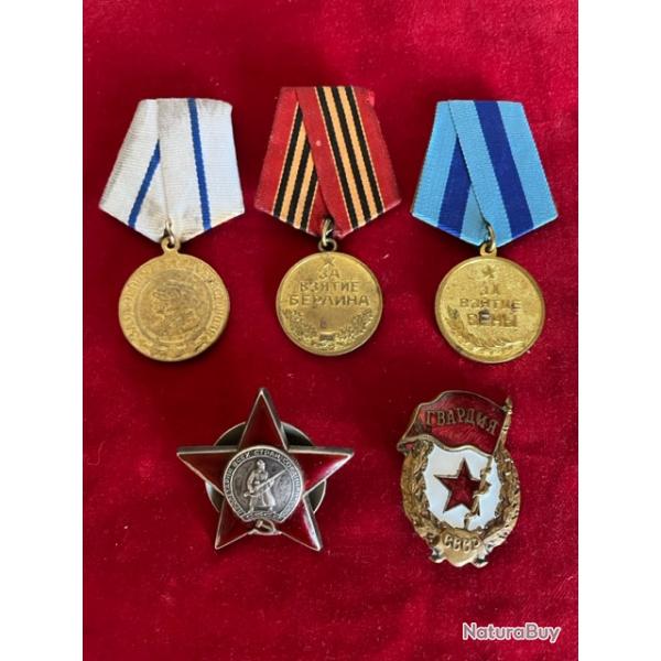 URSS, lot 5 mdailles