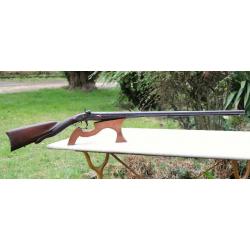 RARE - Fusil chasse Juxtaposé XVIII ème percussion canons Damas Signé Armand à Paris ref BRA25FUS002