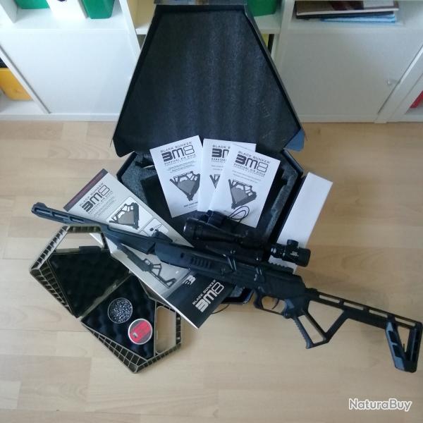 Carabine Black bunker Bm8 Couleur noir Calibre 4.5mm break barrel 19.9j encore garantie